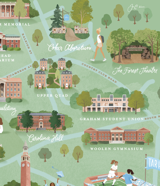 University of North Carolina Art Print