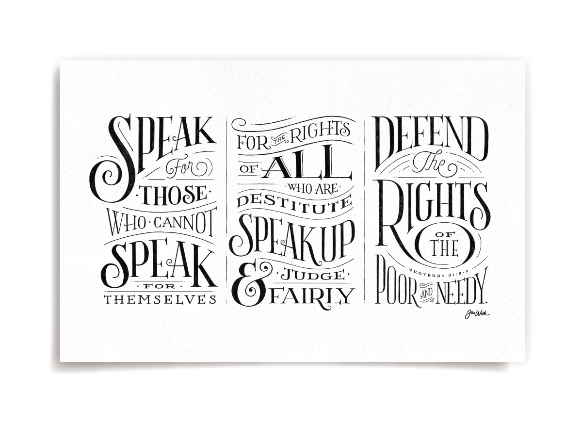 Speak art print