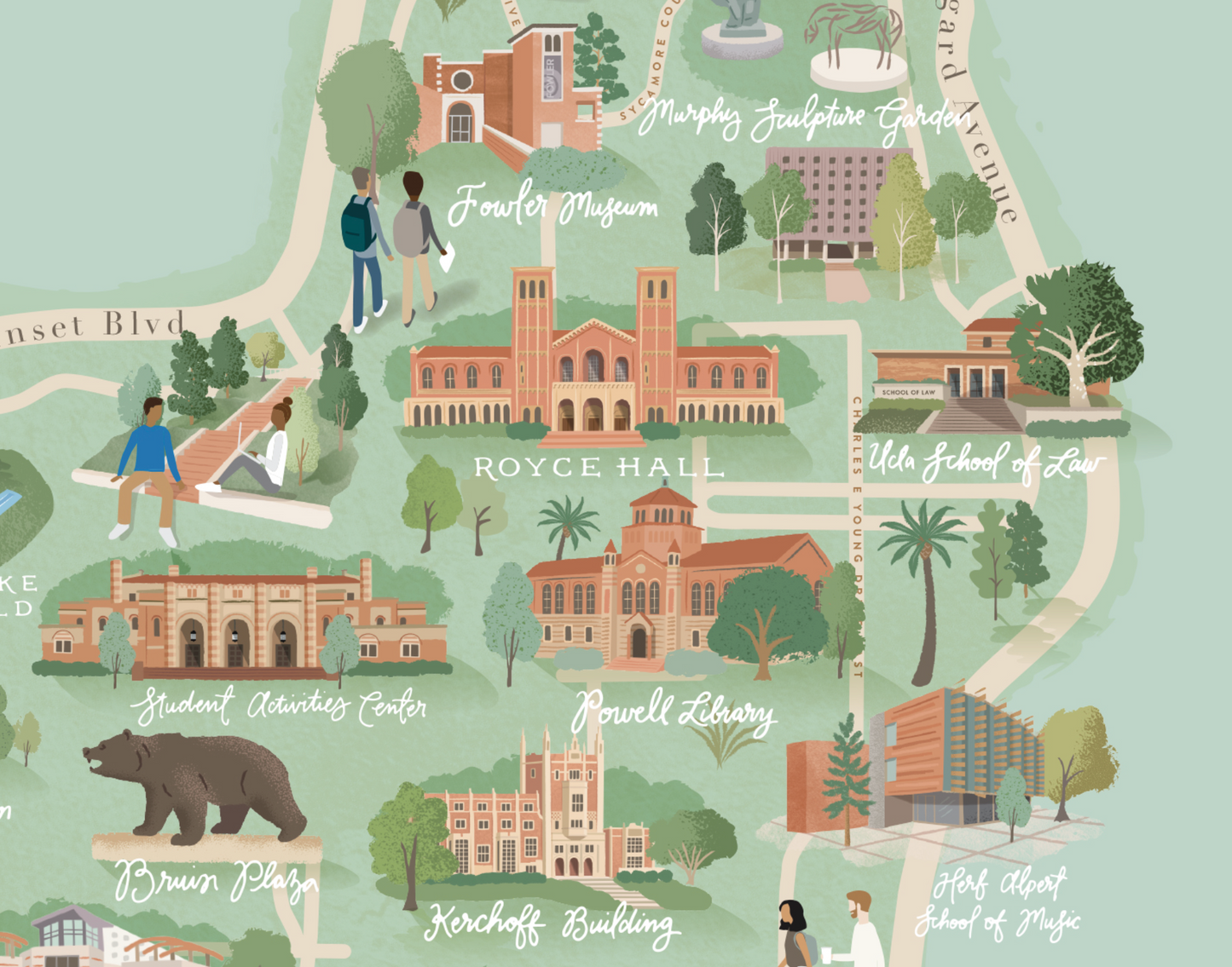 UCLA campus print