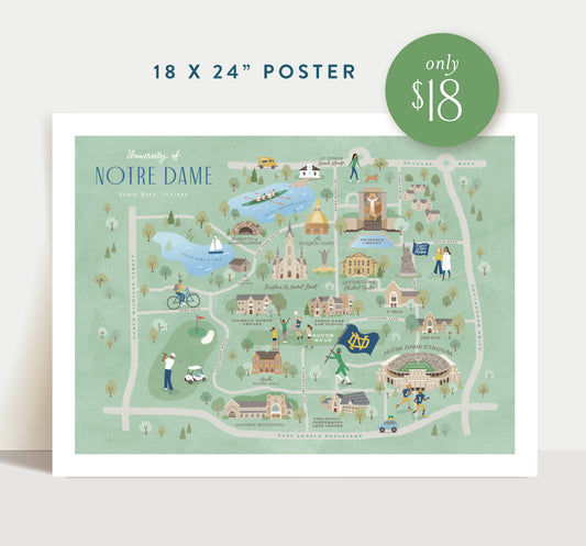 Notre Dame 18x24 poster