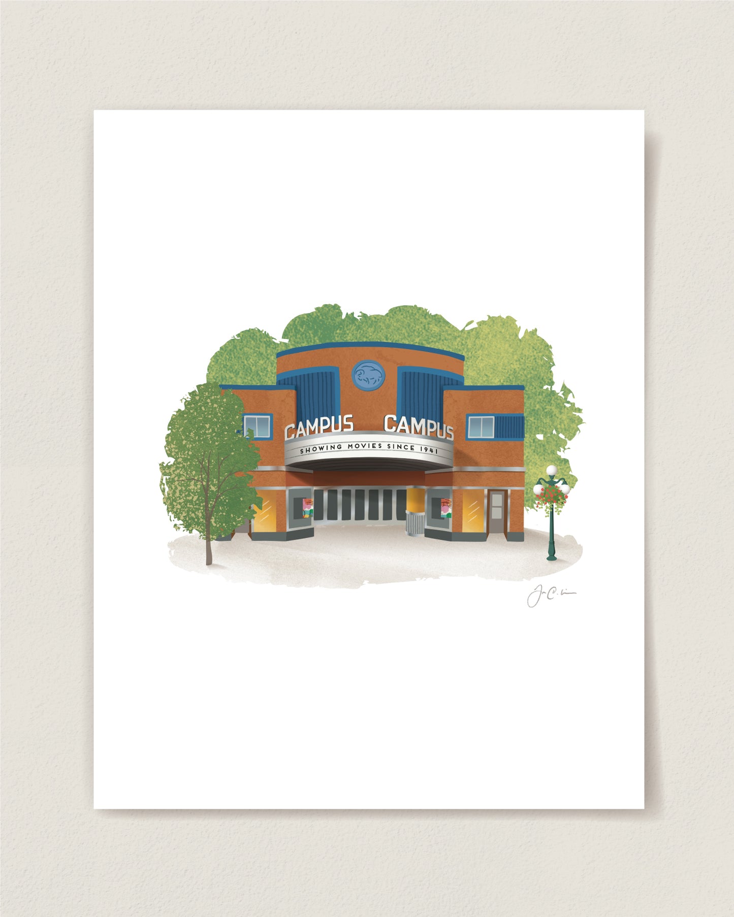 Campus Theatre Art Print Summer Series