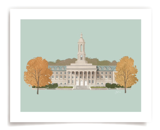 Old Main in fall Art print