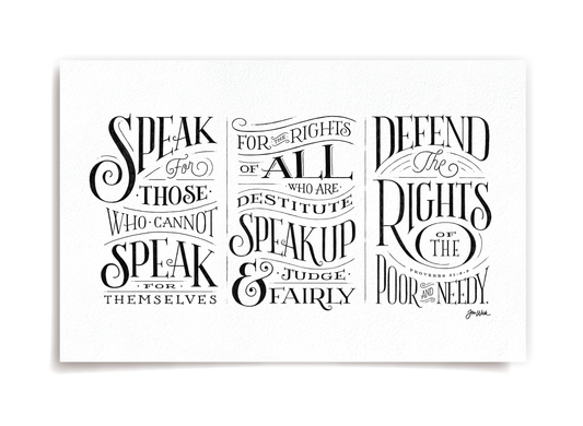 Speak art print