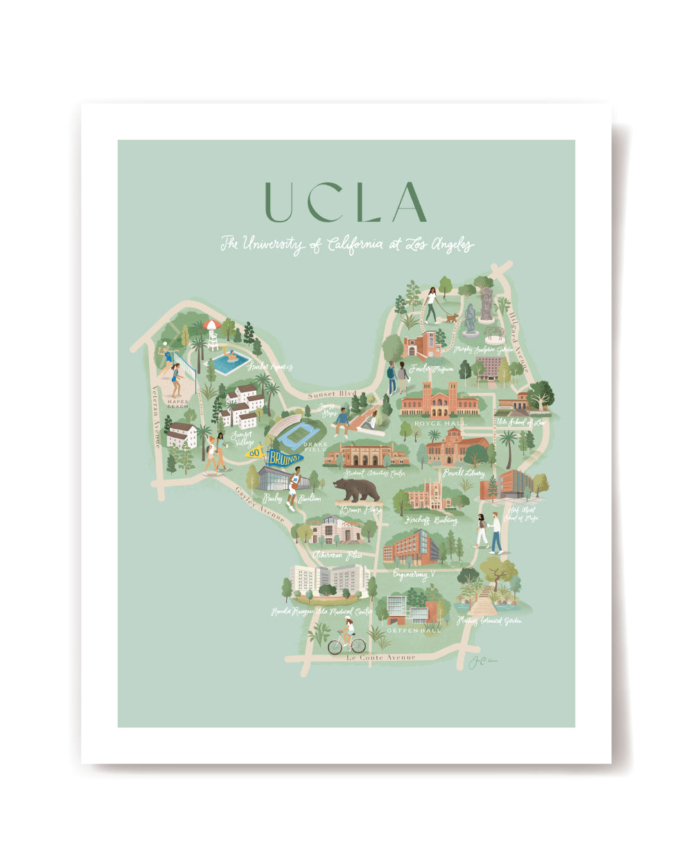 UCLA campus print